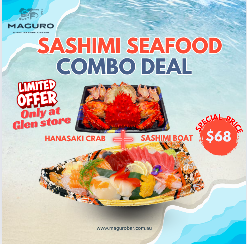 Hanasaki Crab and Sashimi Boat for only $68!